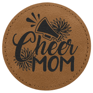 3" Medium Brown Premier Leatherette Round Patch with Premium Adhesive - Collection — catalog reference 151