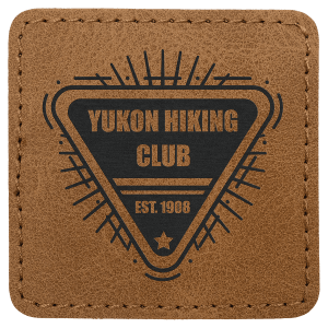2 1/2" x 2 1/2" Medium Brown Premier Leatherette Square Patch with Premium Adhesive - Collection — catalog reference 178