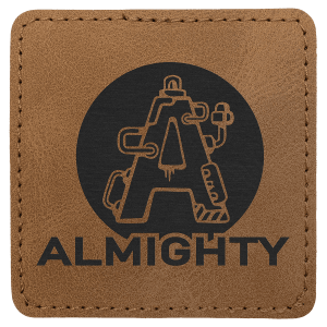 3 x 3 in. Square Premier Leatherette Patch with Premium Adhesive medium brown — catalog reference 187