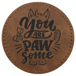 3" Dark Brown Premier Leatherette Round Patch with Premium Adhesive - Collection — catalog reference 152