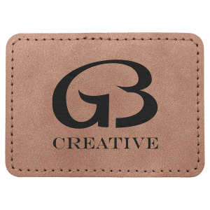 3 1/2" x 2 1/2" Blush Premier Leatherette Rectangle Patch with Premium Adhesive - Collection — catalog reference 135