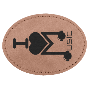 Oval Patch with Premium Adhesive - Leatherette, Collection 3 1/2" x 2 1/2", Blush — catalog reference 171