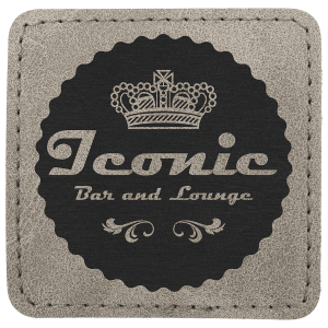 2 1/2" x 2 1/2" Gray Premier Leatherette Square Patch with Premium Adhesive - Collection — catalog reference 182