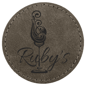 2 1/2" Dark Gray Patch Premier Leatherette Round Patch with Premium Adhesive - Collection — catalog reference 147