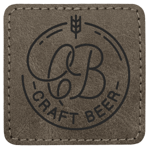 2 1/2" x 2 1/2" Dark Gray Premier Leatherette Square Patch with Premium Adhesive - Collection — catalog reference 183