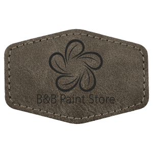 3" x 2" Dark Gray Premier Leatherette Hex Patch with Premium Adhesive - Collection — catalog reference 201