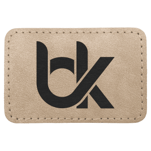 3" x 2" Light Tan Premier Leatherette Rectangle Patch with Premium Adhesive - Collection — catalog reference 130