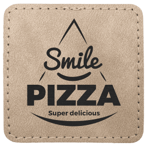 2 1/2" x 2 1/2" Light Tan Premier Leatherette Square Patch with Premium Adhesive - Collection — catalog reference 184