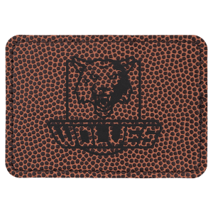 3 1/2" x 2 1/2" Rectangle Football Leatherette Patch with Adhesive — catalog reference 1339
