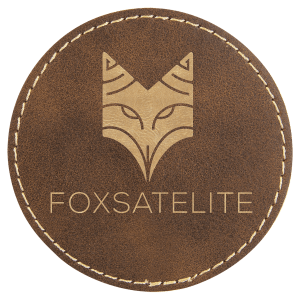 3" Rustic/Gold Leatherette Round Patch with Premium Adhesive — catalog reference 1504