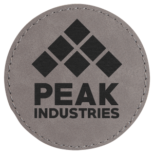 3" Gray Leatherette Round Patch with Premium Adhesive — catalog reference 1510
