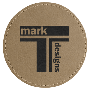 3" Light Brown Leatherette Round Patch with Premium Adhesive — catalog reference 1513