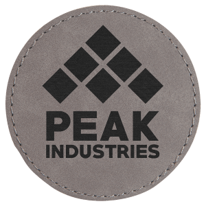 3" Round Gray Leatherette Patch with Adhesive — catalog reference 1374