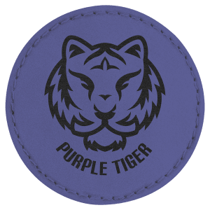 2 1/2" Round Purple Leatherette Patch with Adhesive — catalog reference 1368