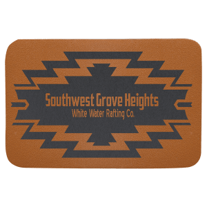 3 x 2 in. Rectangle Caramel Genuine Leather Adhesive Patches — catalog reference 1792