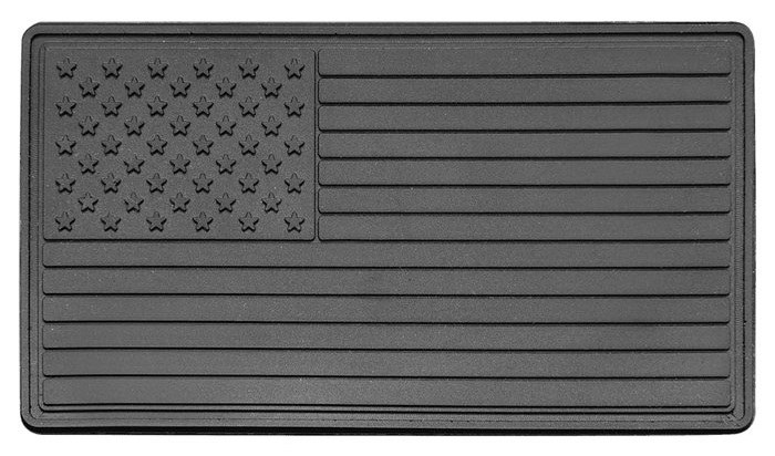 1 3/4" x 3 1/4" Black American Flag PVC Patch representing various causes - Premium Adhesive included — catalog reference 217