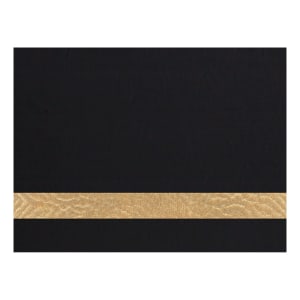 12 x 24 in. Black/Gold Leatherette Sheet - No Adhesive — catalog reference 1962
