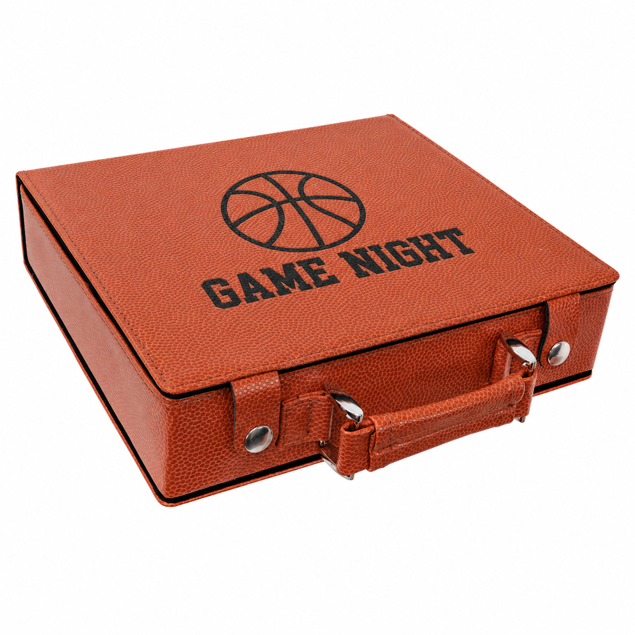Basketball Leatherette 100 Chip Poker Set — catalog reference 2326