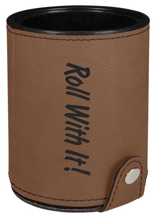 4 in. H x 3.125 in. Diameter Dice Cup dark brown/black — catalog reference 948