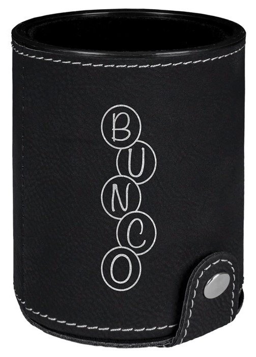 4 in. H x 3.125 in. Diameter Dice Cup black/silver — catalog reference 952