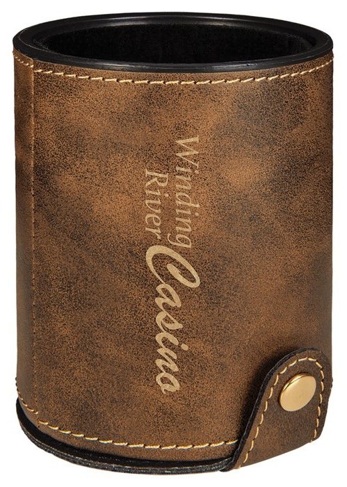 4 in. H x 3.125 in. Diameter Dice Cup rustic/silver — catalog reference 953