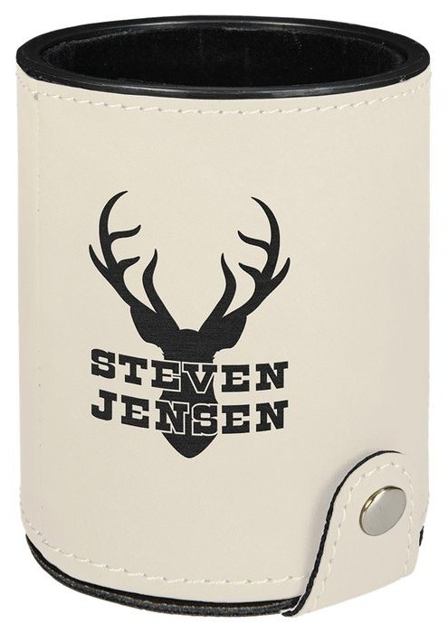 4 in. H x 3.125 in. Diameter Dice Cup white/black — catalog reference 954