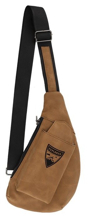 Crescent Bag - Leatherette, Collection, Medium Brown — catalog reference 224