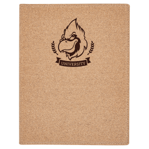 7 x 9 in. Cork Leatherette Folding Portfolio with Notepad — catalog reference 1659