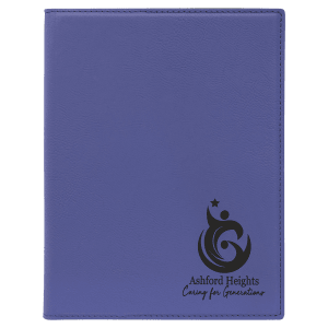 7 x 9 in. Purple Leatherette Folding Portfolio with Notepad — catalog reference 1665