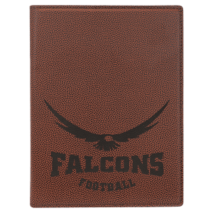 7 x 9 in. Football Sports Texture Leatherette Portfolio with Notepad — catalog reference 1705