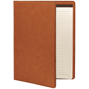 9 1/2 x 12 in. Rawhide Leatherette Folding Portfolio with Notepad — catalog reference 1673