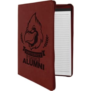 9 1/2 x 12 in. Rose Leatherette Zippered Portfolio with Notepad — catalog reference 1698