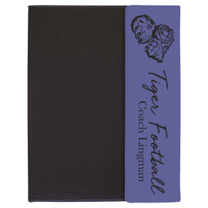 9 1/2 x 12 in. Purple / Black Canvas Leatherette & Canvas Portfolio with Notepad — catalog reference 1726