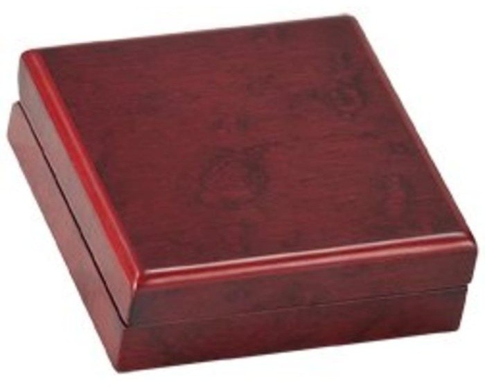3.75 x 3.75 x 1.25 in. Rosewood-Finish Medal Box — catalog reference 977
