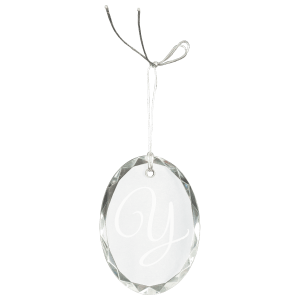 3" Crystal Faceted Oval Ornament — catalog reference 2230