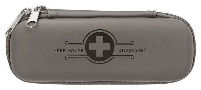 7 x 2.5 x 1.75 in. Leatherette Smoke Case gray/black — catalog reference 936