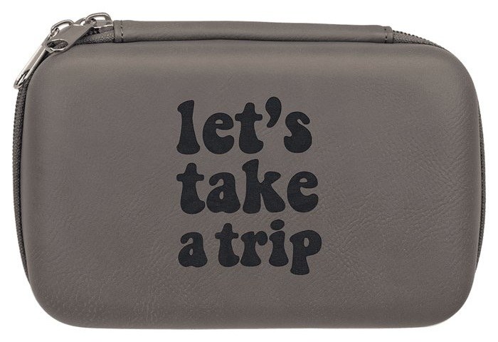 7 x 4 x 2.5 in. Leatherette Smoke Case gray/black — catalog reference 939