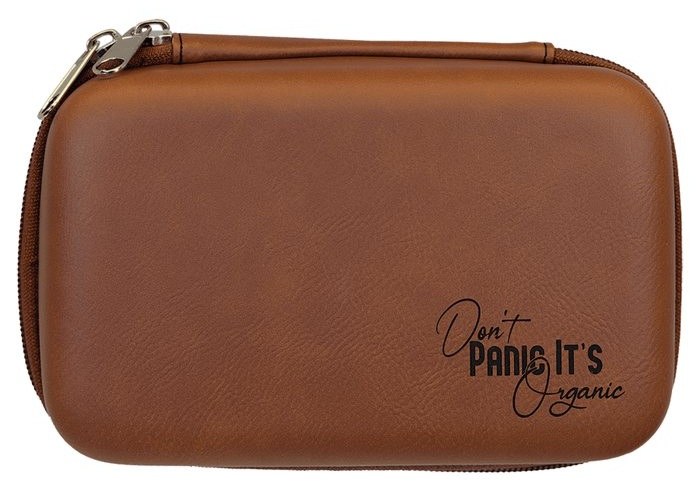 7 x 4 x 2.5 in. Leatherette Smoke Case rawhide/black — catalog reference 937