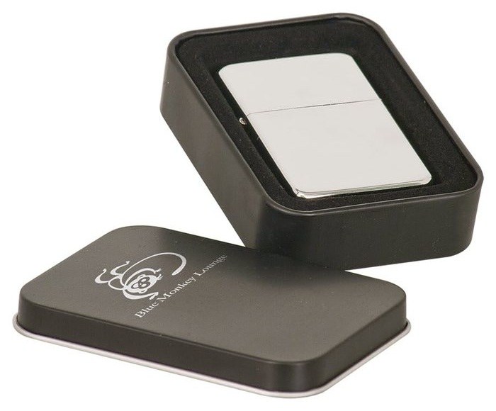 Chrome Lighter in Black Tin — catalog reference 941