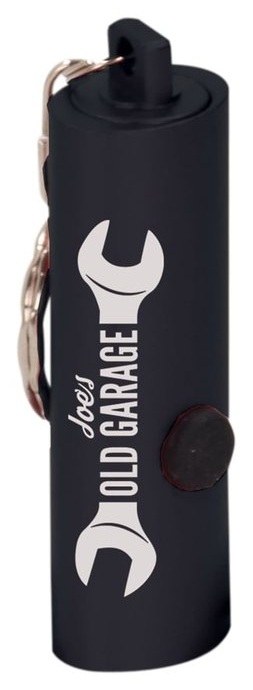 2 3/8" Black 3-LED Flashlight with Keychain — catalog reference 797