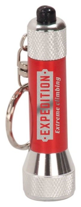 2 3/4" Red 5-LED Flashlight with Keychain — catalog reference 801