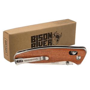 4 1/2 in. Wood Button Lock Folding Knife — catalog reference 899