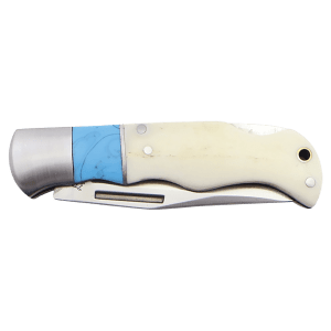 3 1/2 in. Blue/Bone Folding Knife — catalog reference 897