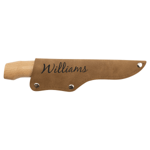 4 in. blade Wood Fillet Knife with Leatherette Sheath — catalog reference 1785