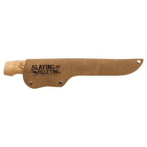 7 in. blade Wood Fillet Knife with Leatherette Sheath — catalog reference 1786