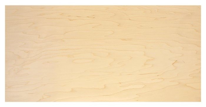 11.75 x 23.75 in. 1/8 in. Maple Wood Sheetstock — catalog reference 1100
