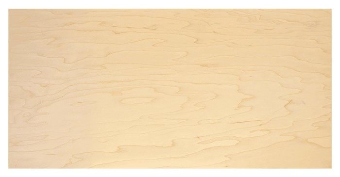 11.75 x 23.75 in. 1/4 in. Maple Wood Sheetstock — catalog reference 1104