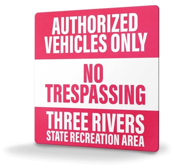 Polyethylene Signs — catalog reference 1229