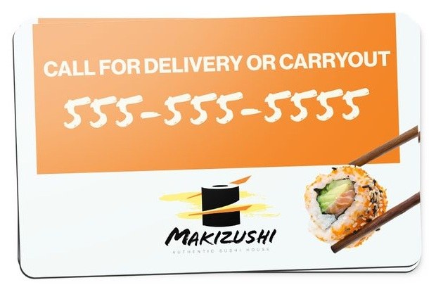 Business Card Magnets — catalog reference 1212