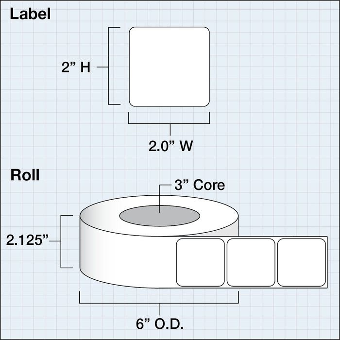 2" x 2" Premium Gloss Paper — catalog reference 1136